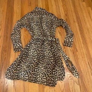 Equipment Leopard Print Trench Coat